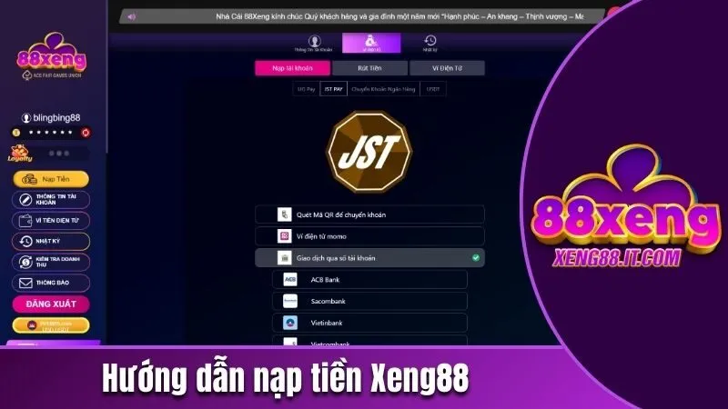 Hướng Dẫn Nạp Tiền Xeng88 Cực Đơn Giản Qua 4 Phương Thức 1 Hướng dẫn nạp tiền Xeng88 qua từng phương thức